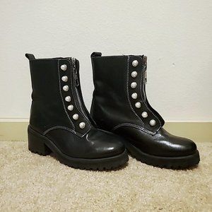 Size 7M - Steve Madden Granite Combat Pearl Boots